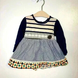 Girls Ricrac & Ruffles Dress - 24M